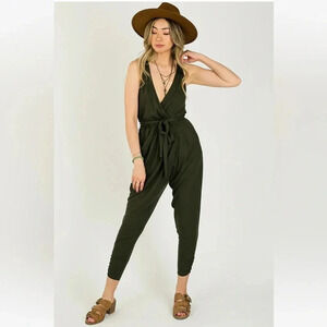 Joyfolie Olive Jumpsuit